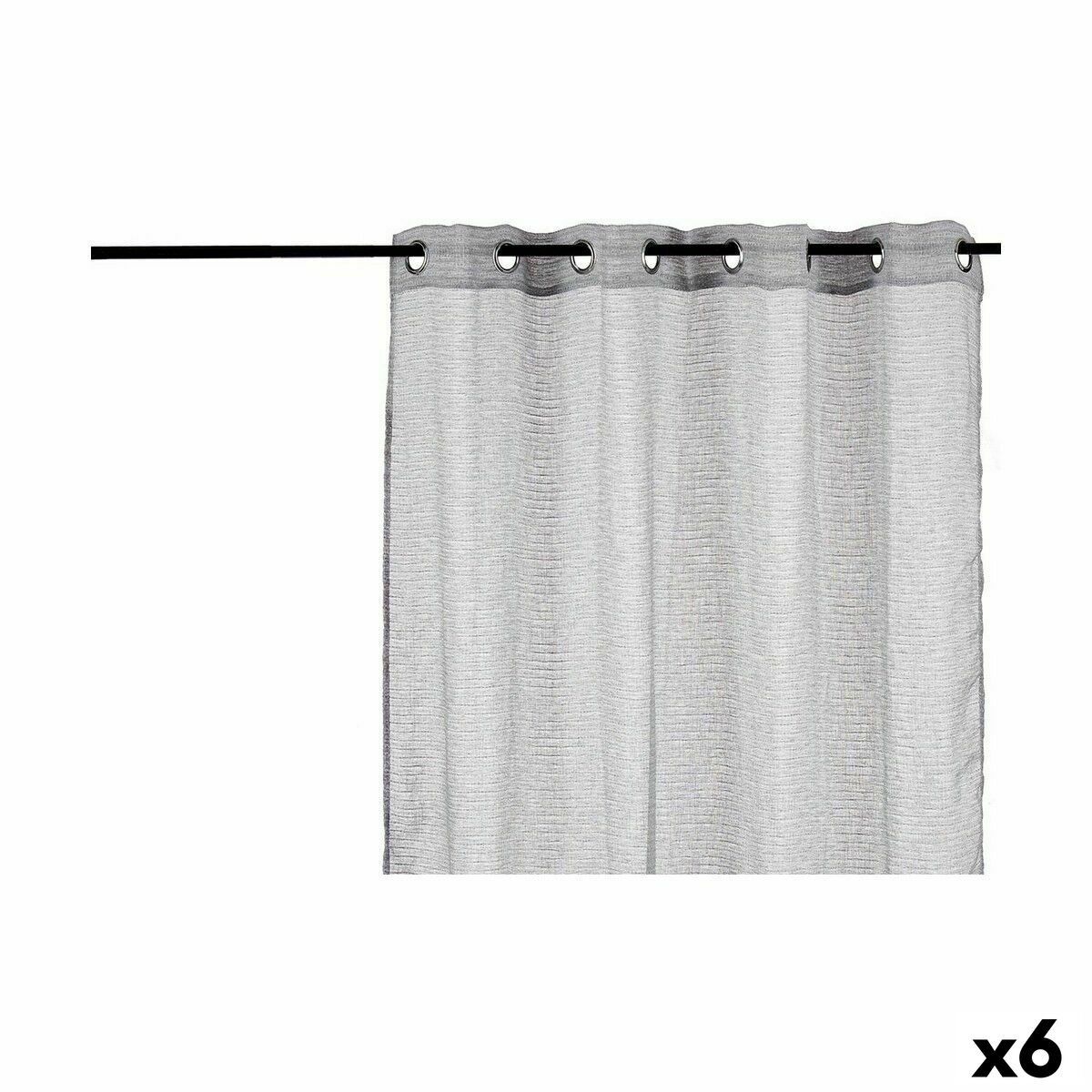 Cortina Gift Decor Gris claro 140 x 0,1 x 260 cm 34 x 3,5 x 26 cm (6 Unidades)