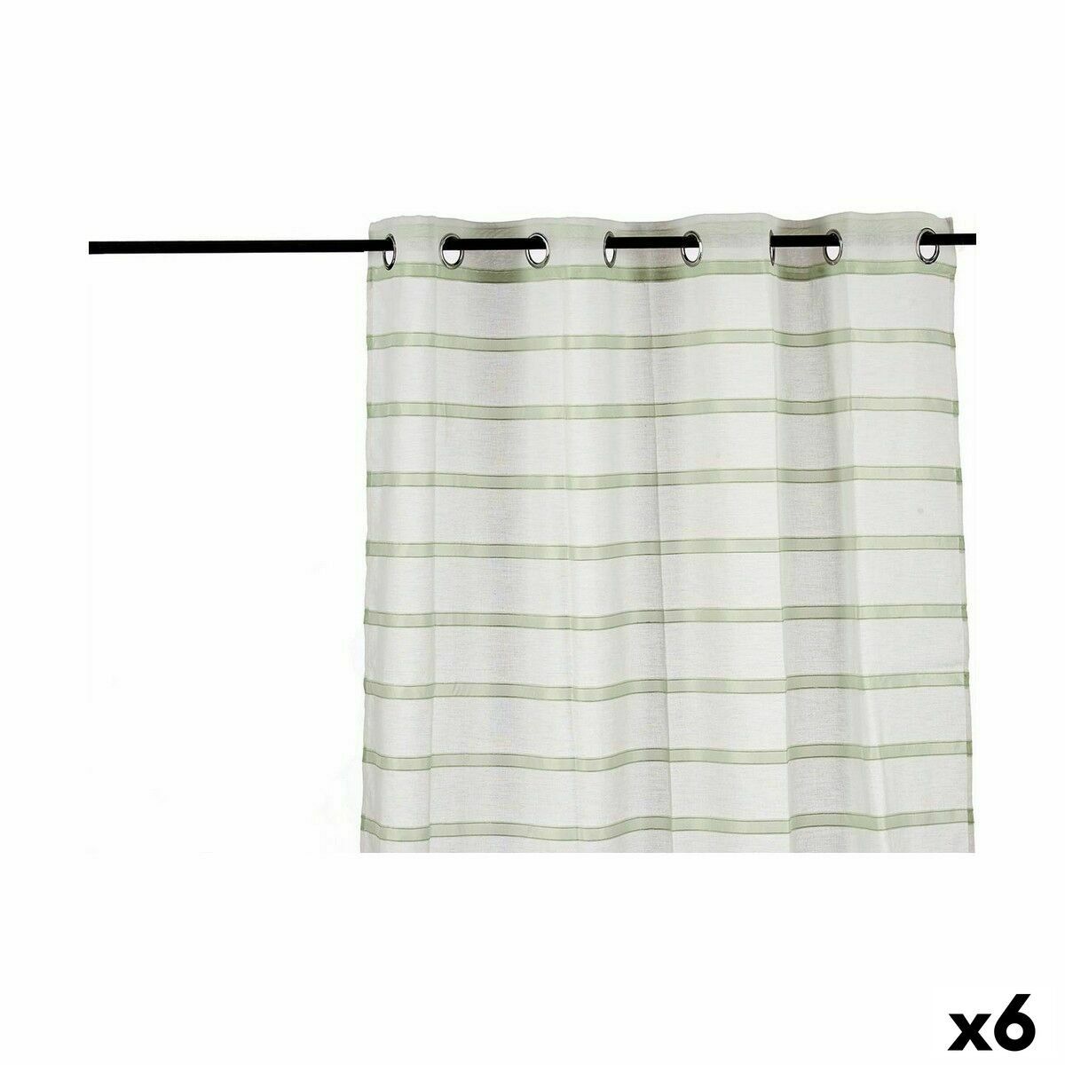Cortina Gift Decor Verde 140 x 0,1 x 260 cm Rayas (6 Unidades)