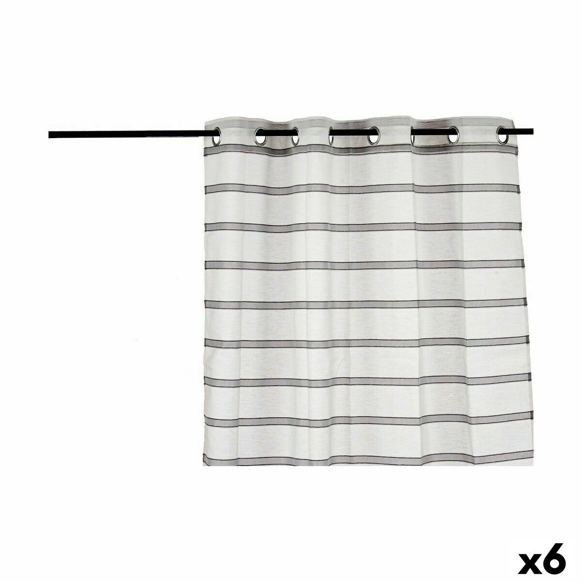 Cortina Gift Decor Gris 140 x 0,1 x 260 cm Rayas (6 Unidades)