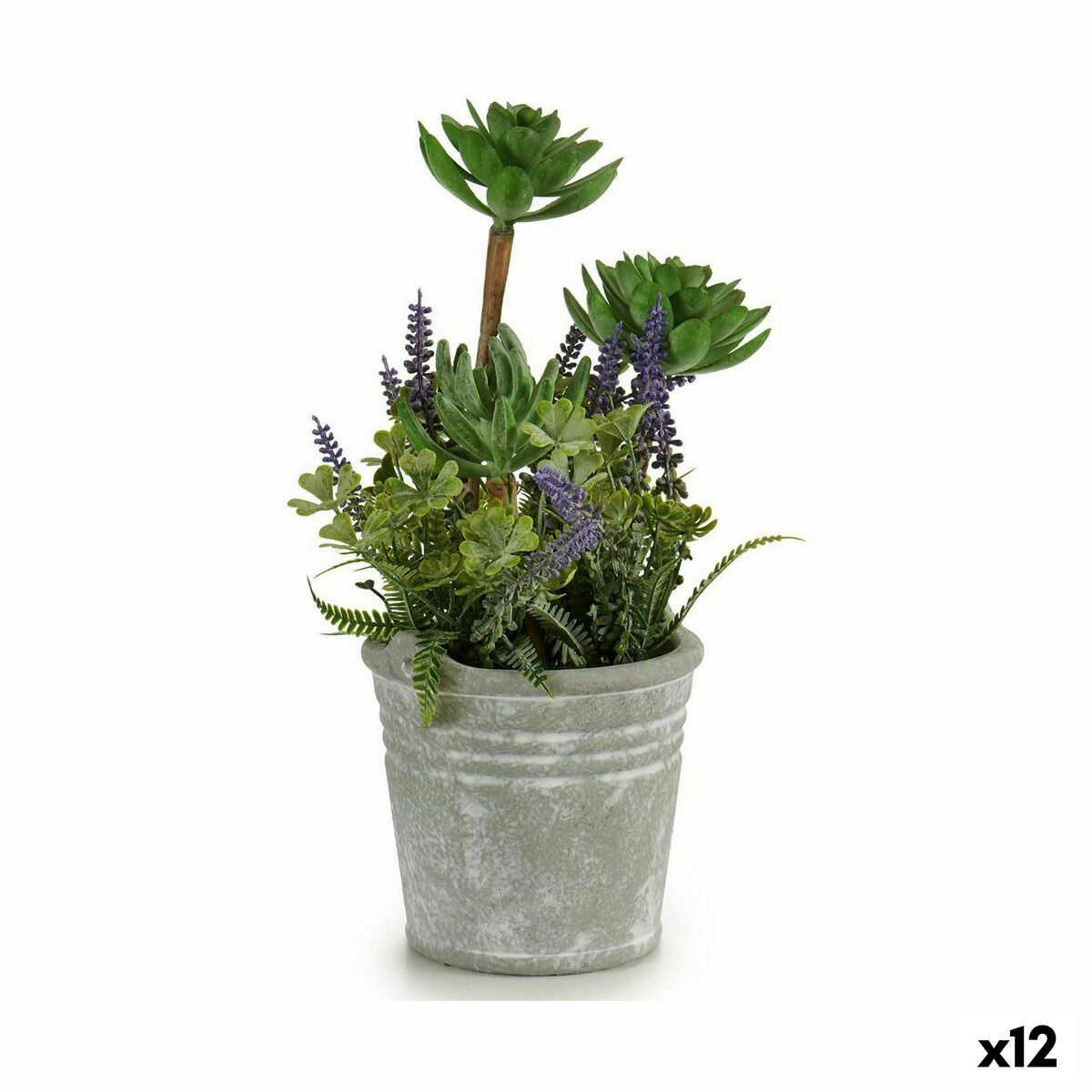 Planta Decorativa Ibergarden Corcho Cerámica Plástico Flores Campo 10 x 25 x 10 cm (12 Unidades)