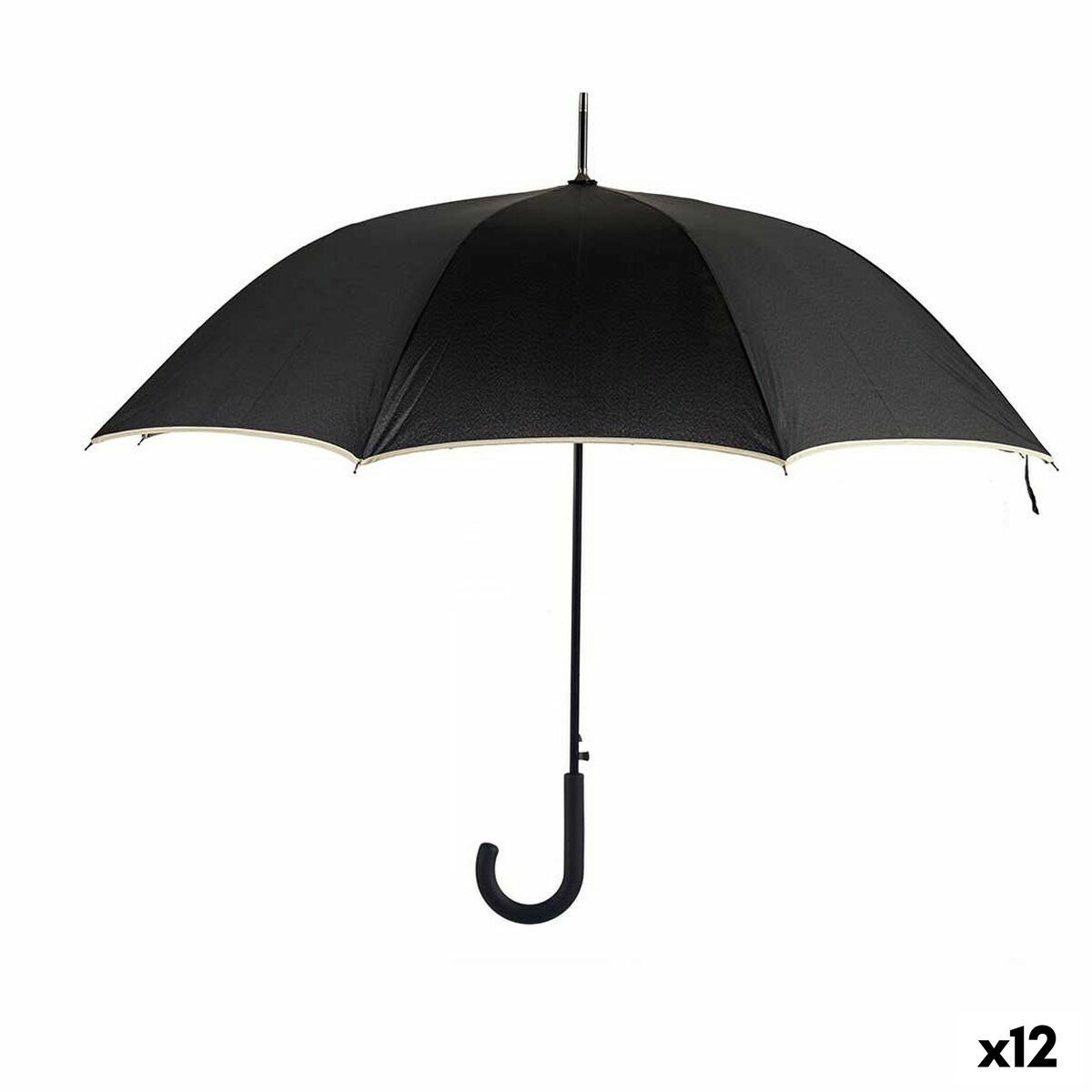 Paraguas Negro Crema 95 x 95 x 86 cm 12 x 5 x 86 cm (12 Unidades)