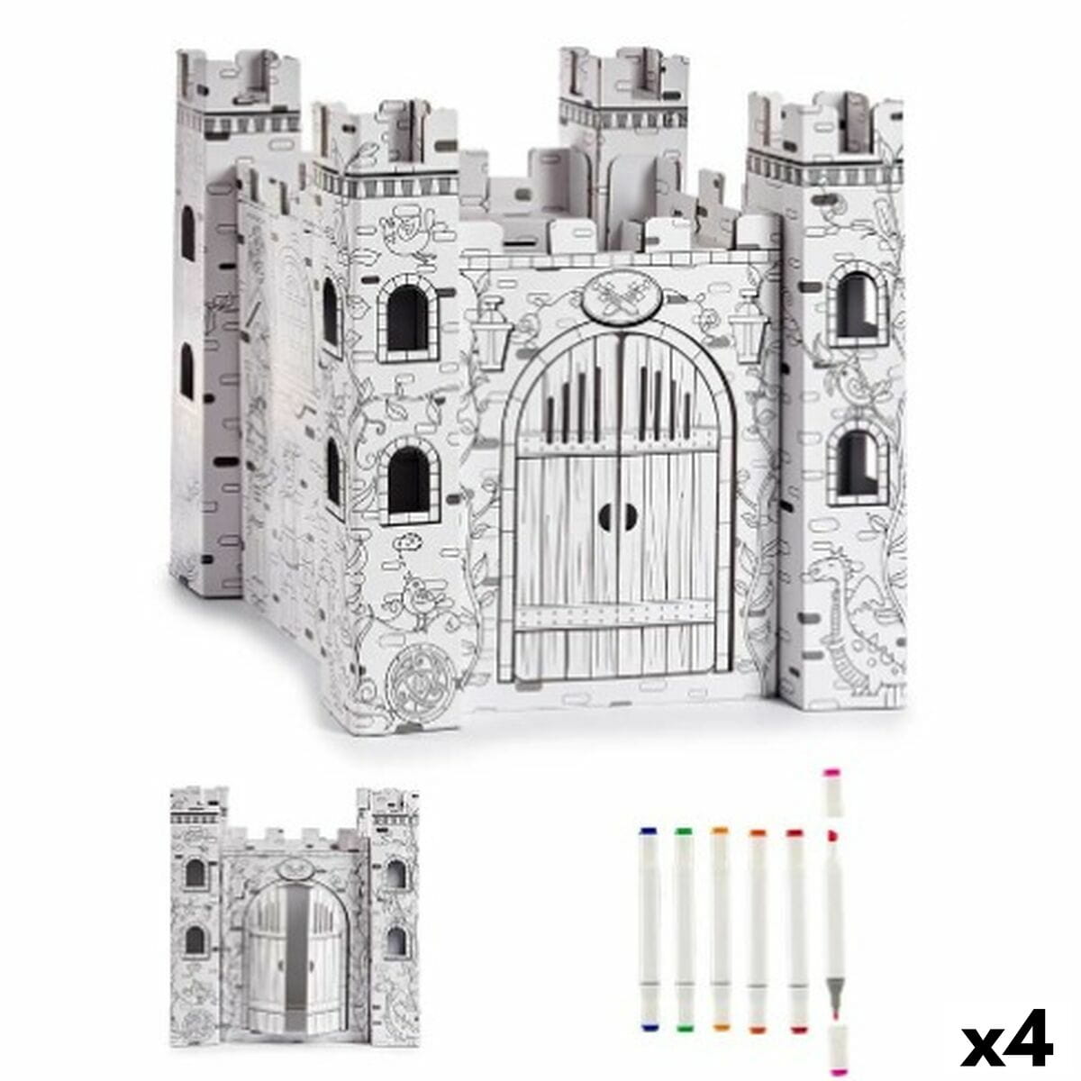 Juego de Manualidades con Papel Pincello Castillo (4 Unidades)