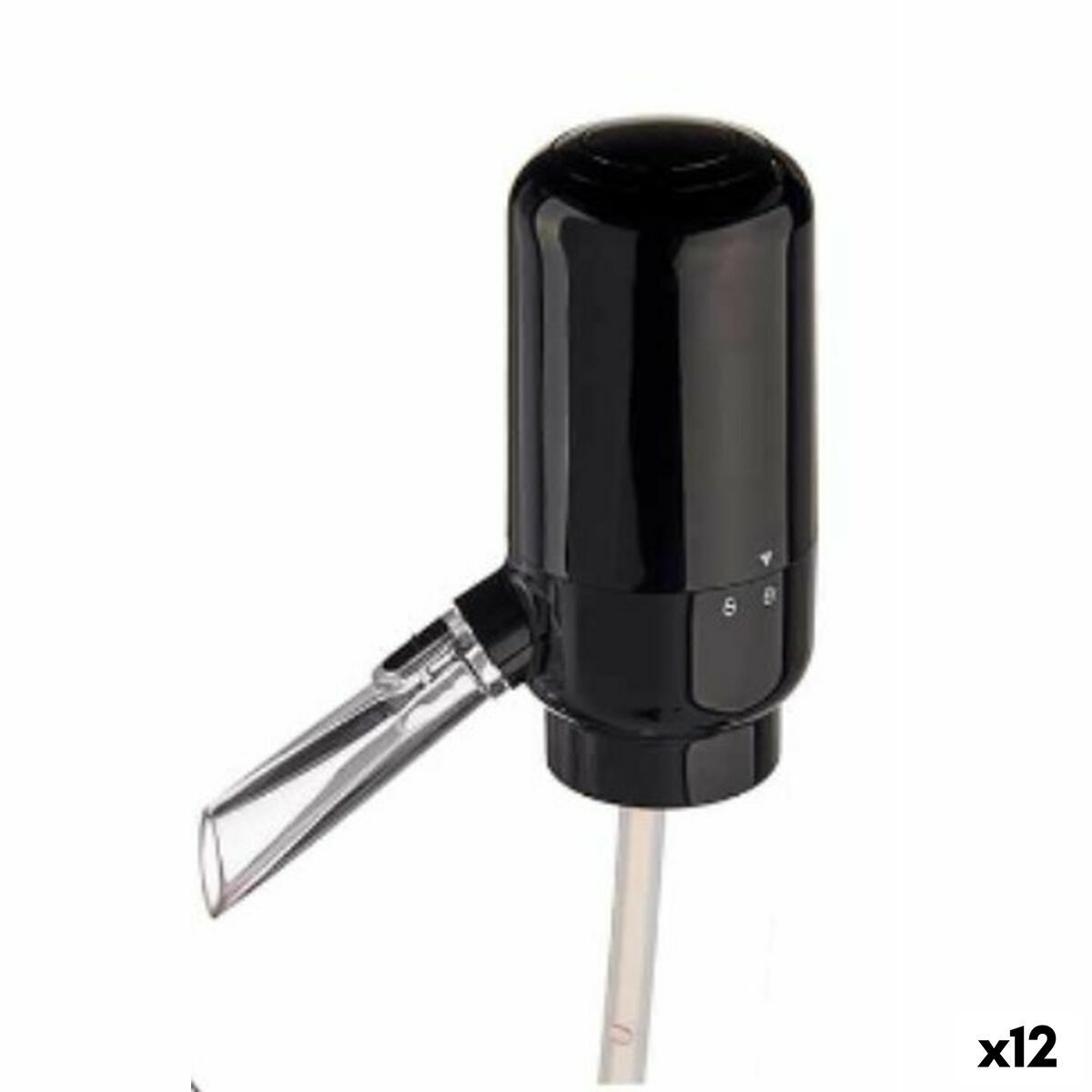 Dispensador Kinvara Negro Transparente Silicona Acero Inoxidable ABS Plástico 5 x 11 x 10 cm Eléctrico (12 Unidades)