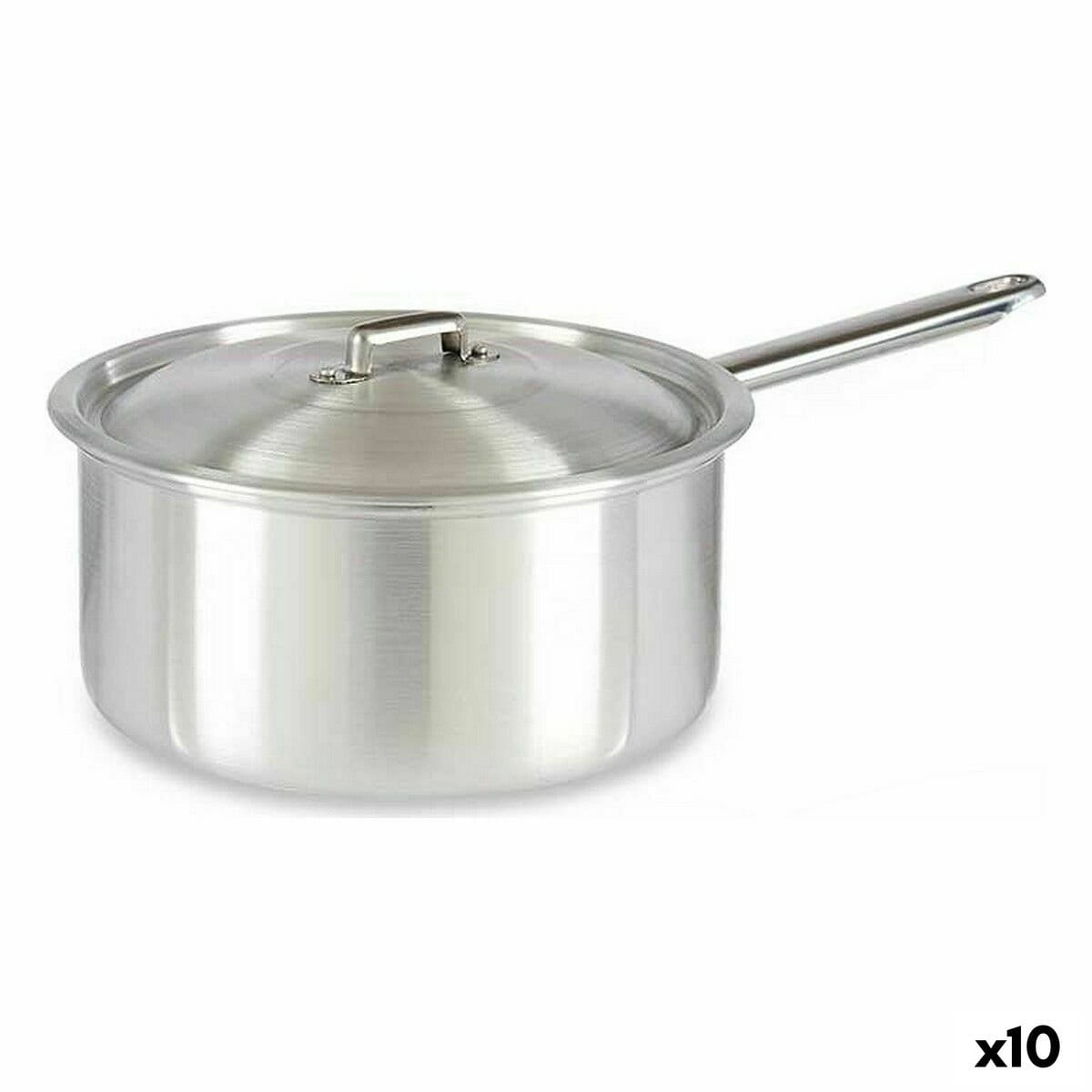 Cazo con Tapa Kinvara Plateado Aluminio 4 L 24,5 x 12 x 41 cm 41 x 12 x 24,5 cm (10 Unidades)