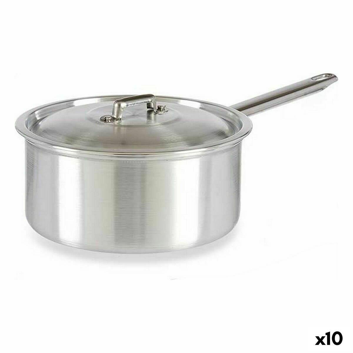 Cazo con Tapa Kinvara Plateado Aluminio 3 L 22 x 12 x 38 cm 28 x 12 x 22 cm 37 x 12 x 22 cm (10 Unidades)