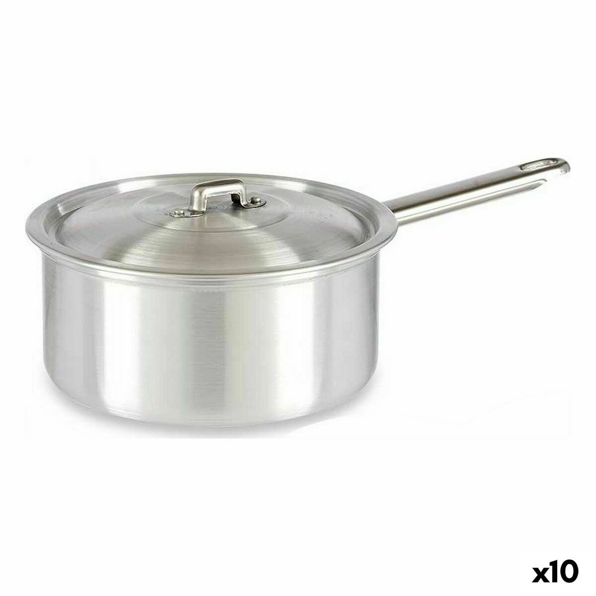 Cazo con Tapa Kinvara Plateado Aluminio 2 L 20 x 12 x 35,5 cm 35,5 x 12 x 20 cm (10 Unidades)