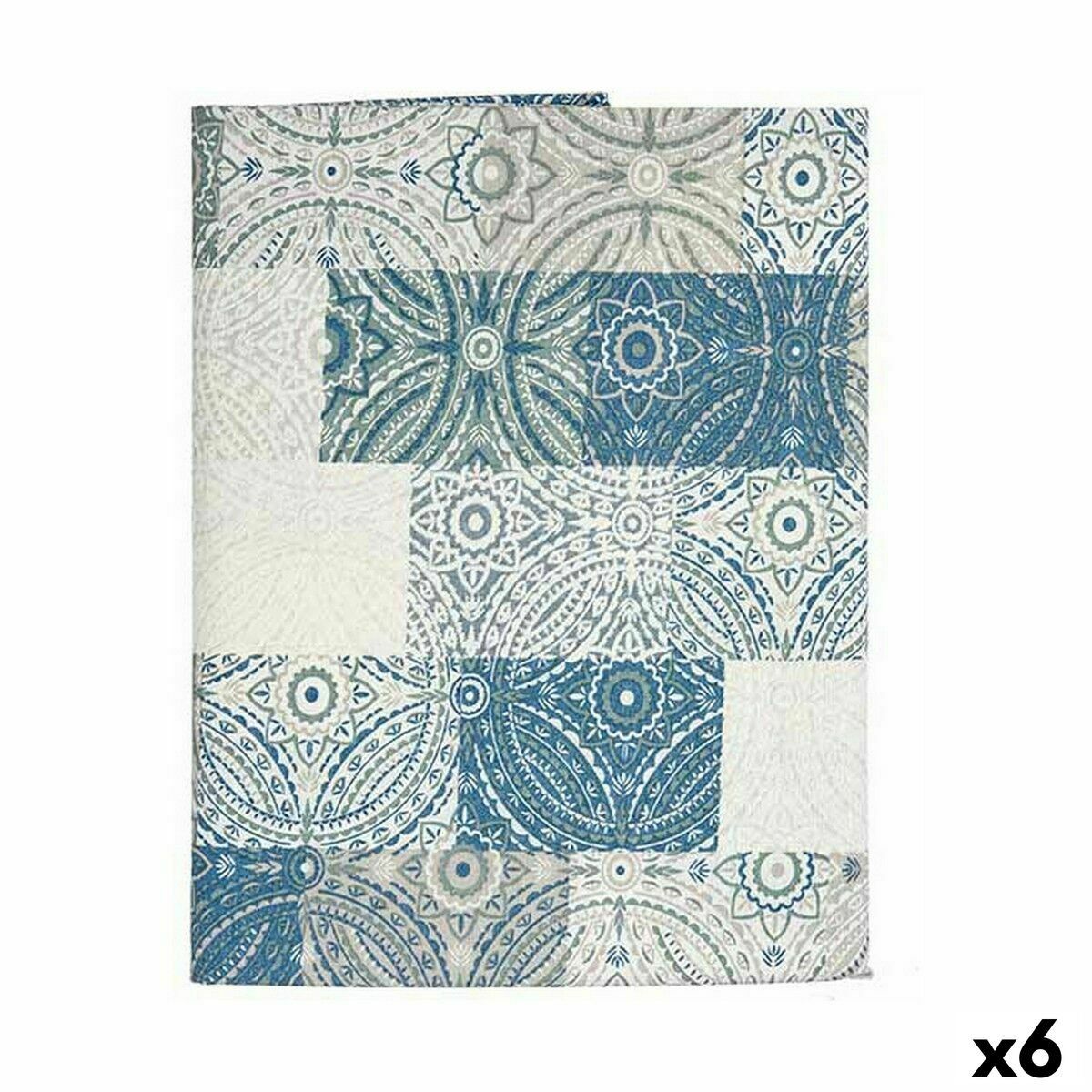 Mantel antimanchas Kinvara Azul Loneta Antimanchas Azulejo 140 x 180 cm (6 Unidades)
