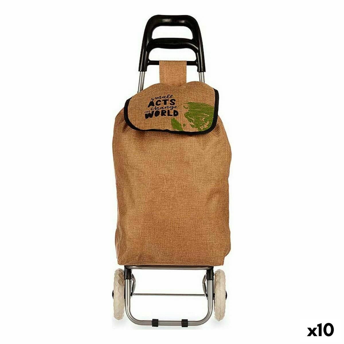 Carro de Compra Kinvara Marrón Negro Verde 3,3 L 36 x 95 x 35 cm (10 Unidades)