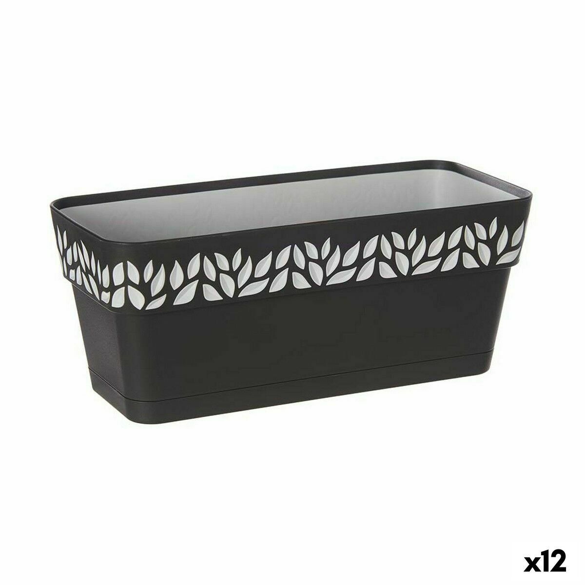 Jardinera Stefanplast Cloe Antracita Plástico 13,3 x 12,3 x 29,3 cm (12 Unidades)