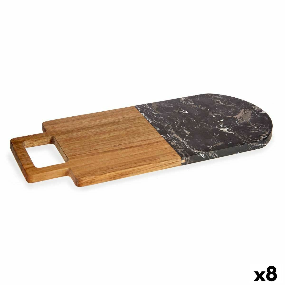 Tabla de cortar Kinvara Negro 18 x 1,5 x 38 cm (8 Unidades)