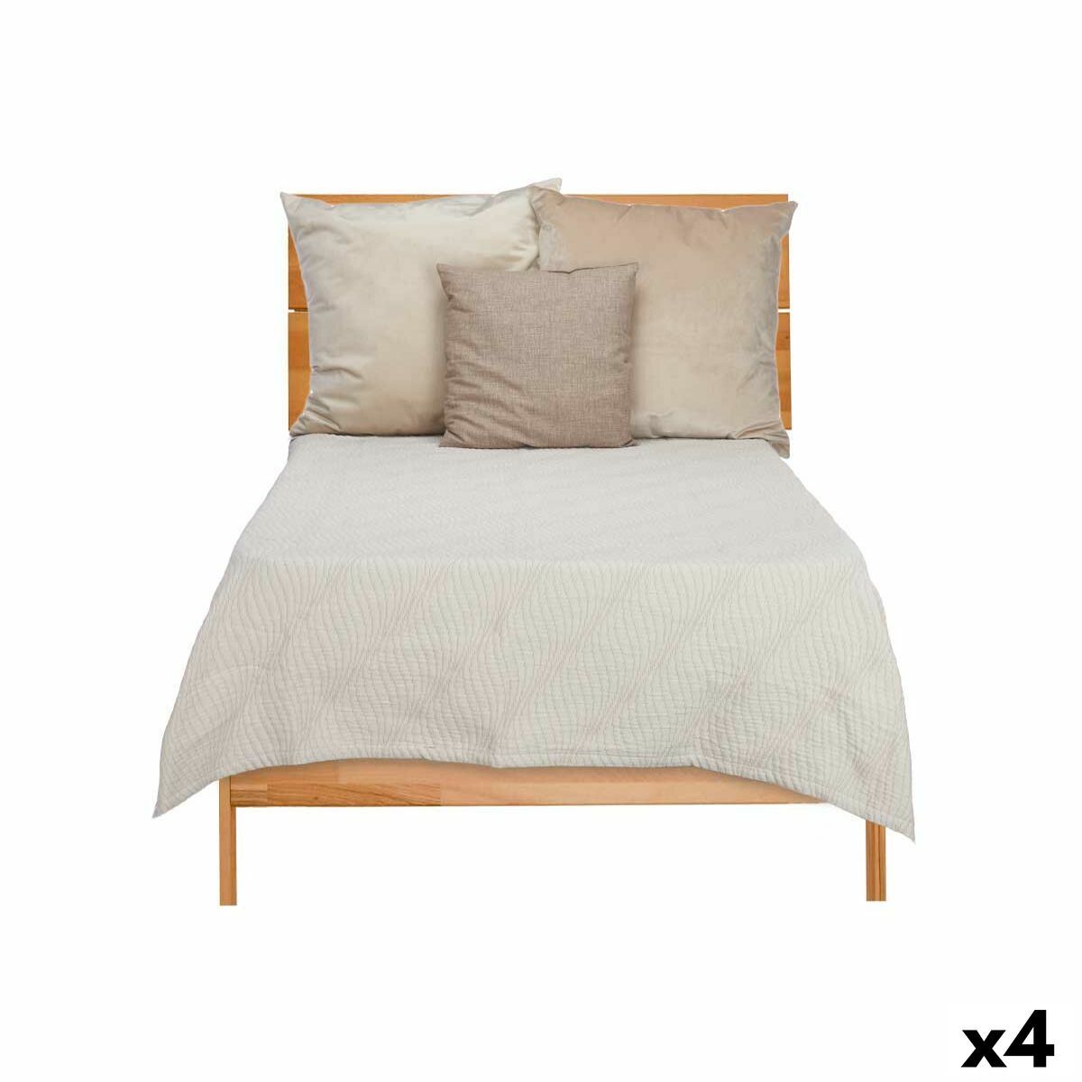 Colcha Gift Decor Beige 180 x 260 cm (4 Unidades)