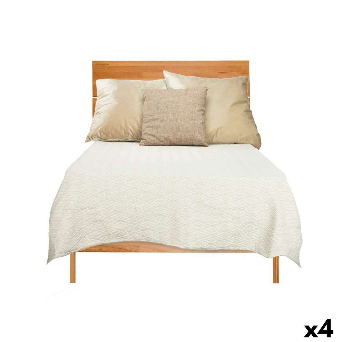 Colcha Gift Decor Beige 180 x 260 cm Rombos (4 Unidades)