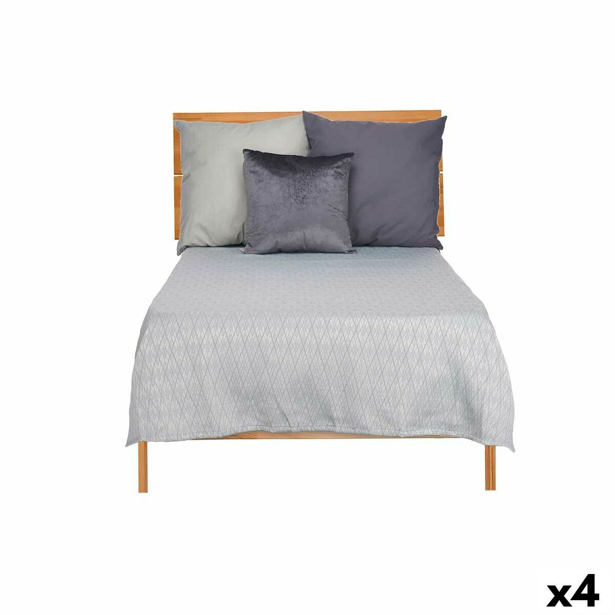 Colcha Gift Decor Gris 180 x 260 cm Rombos (4 Unidades)