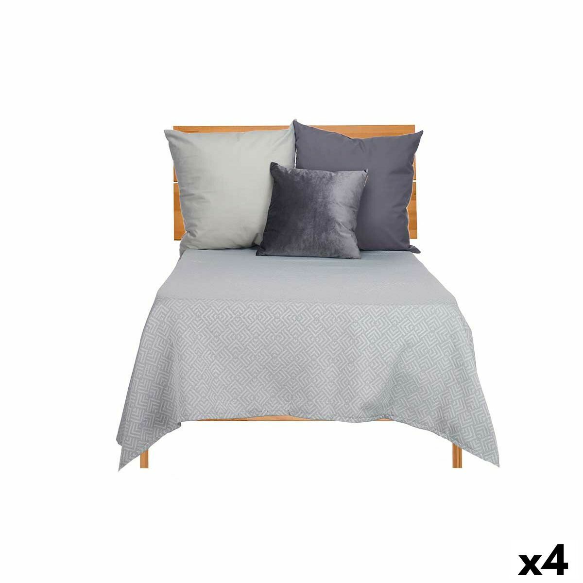 Colcha Gift Decor Gris 180 x 260 cm Geométrico (4 Unidades)
