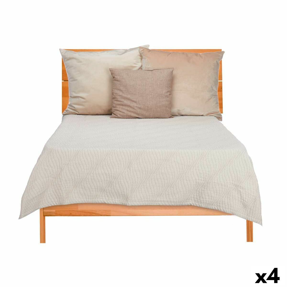 Colcha Gift Decor Beige 240 x 260 cm (4 Unidades)
