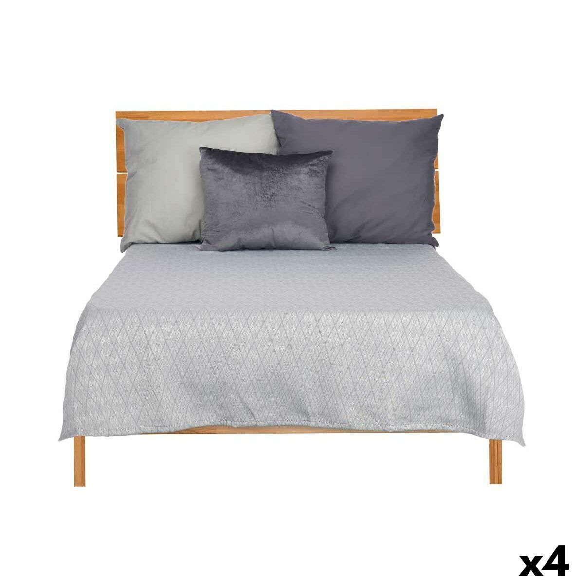 Colcha Gift Decor Gris 240 x 260 cm Rombos (4 Unidades)