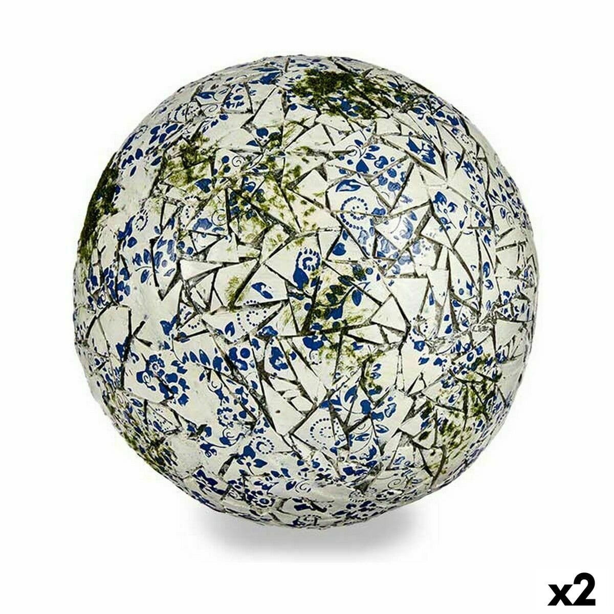 Figura Decorativa para Jardín Ibergarden Poliresina Bola 31,5 x 31,5 x 31,5 cm (2 Unidades)