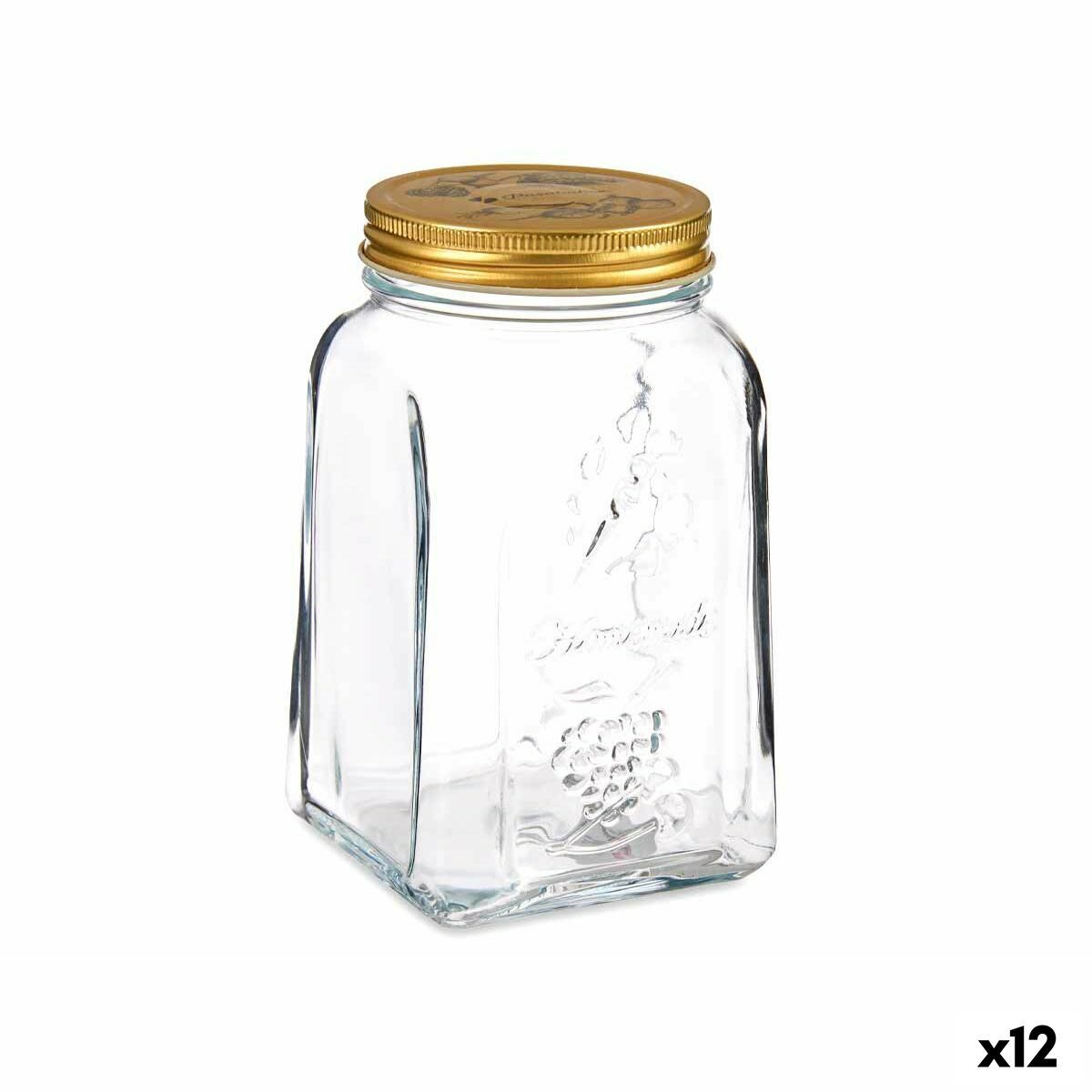 Tarro Pasabahce Homemade Transparente Dorado 1 L (12 Unidades)