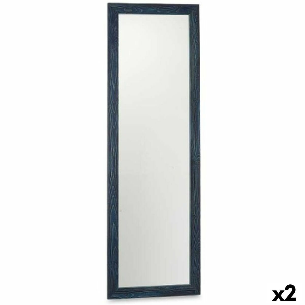 Espejo de pared Gift Decor Azul 48 x 150 x 2 cm Rectangular (2 Unidades)