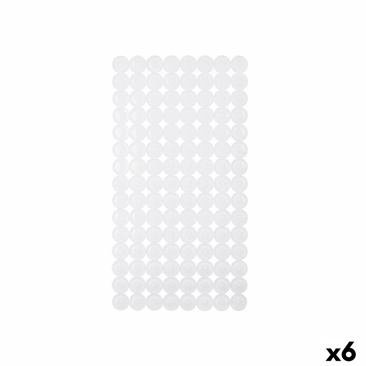 Alfombrilla Antideslizante para Ducha Berilo Blanco PVC 6 x 38 x 6 cm 68 x 36 x 1 cm 68 x 1 x 36 cm (6 Unidades)
