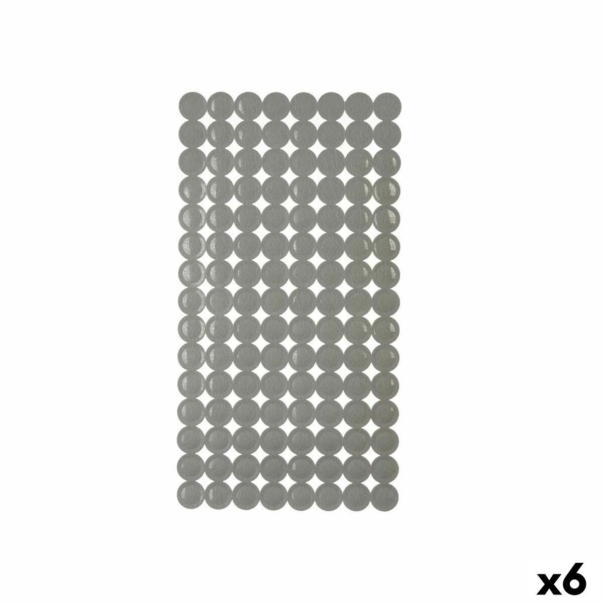Alfombrilla Antideslizante para Ducha Berilo Gris PVC 6 x 38 x 6 cm 6 x 36 x 6 cm 68 x 36 x 1 cm (6 Unidades)