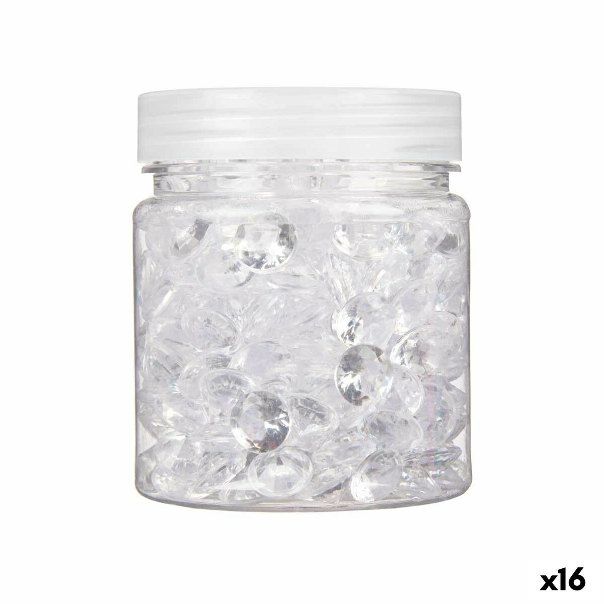 Piedras Decorativas Gift Decor Transparente Plástico 6,5 x 8 x 6,5 cm Diamante 150 g (16 Unidades)