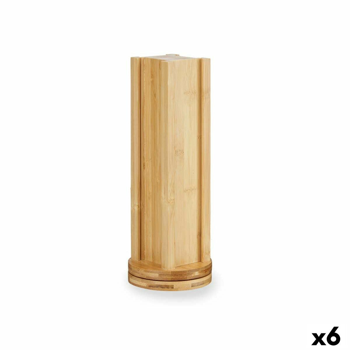 Soporte para 20 Cápsulas de Café Kinvara Bambú 11 x 34 x 11 cm 11 x 11 x 34 cm Giratorio (6 Unidades)
