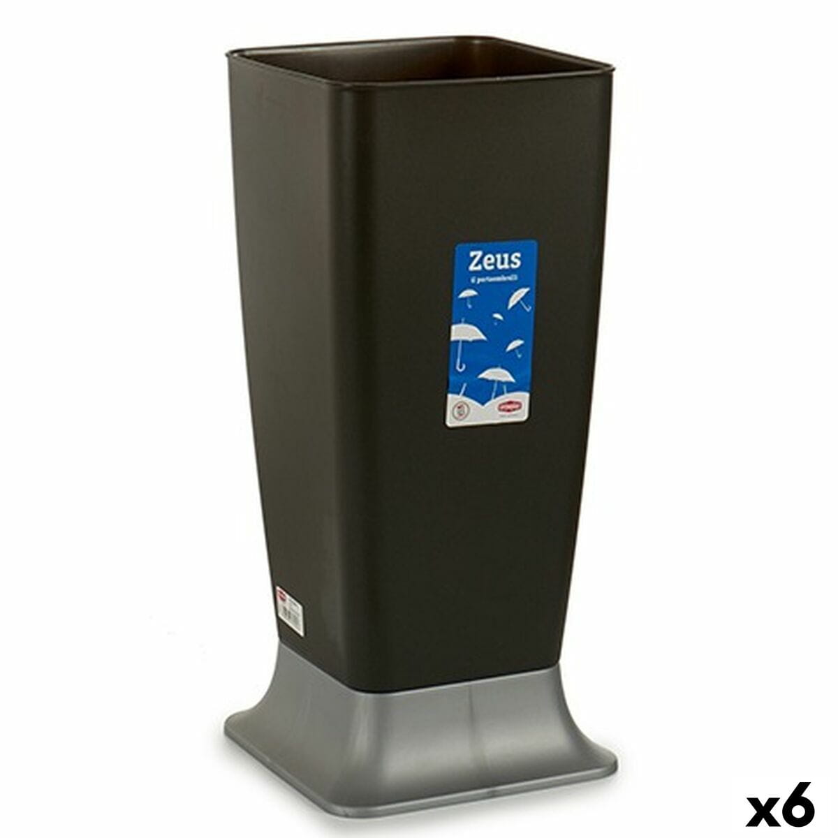 Paragüero Stefanplast Zeus Antracita 25 x 55 x 25 cm (6 Unidades)