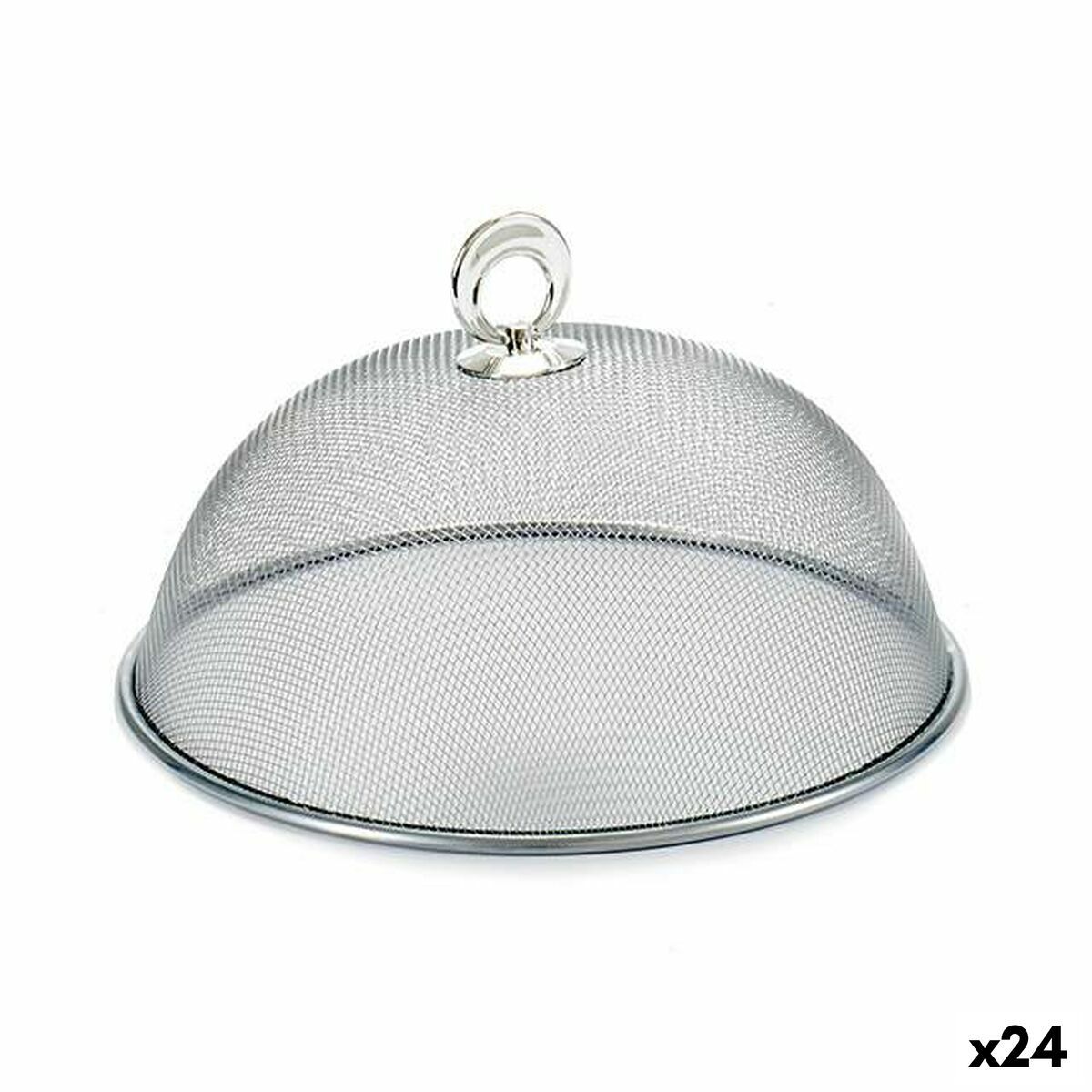 Tapa Kinvara Acero Inoxidable Plástico Ø 25 cm 24,5 x 9,5 x 24,5 cm (24 Unidades)