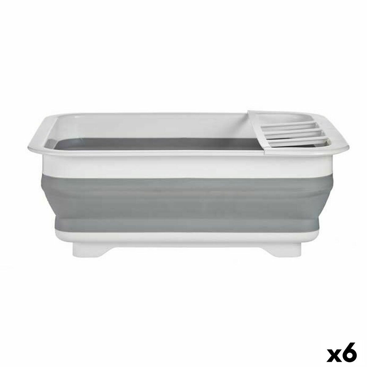Escurridor de Cocina Plegable Kinvara Blanco Gris Polipropileno TPR 37,9 x 29,3 x 12 cm 38 x 5,4 x 29 cm 29,3 x 5,4 x 37,9 cm (6