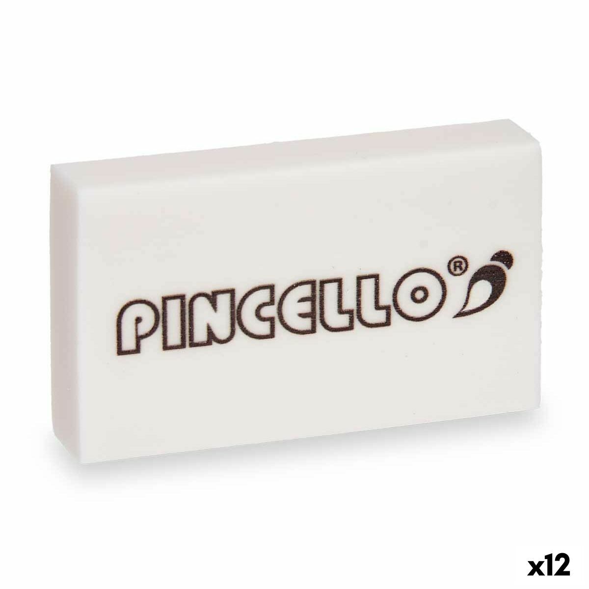 Goma de borrar Pincello Blanco 9 x 16 x 1,5 cm (12 Unidades)
