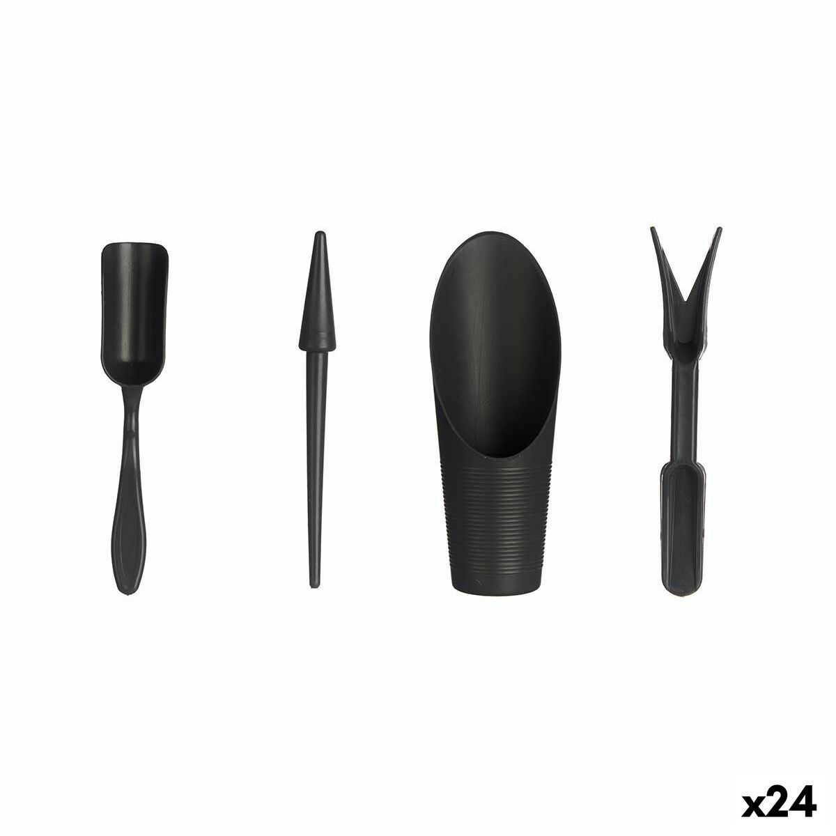 Set de Herramientas Ibergarden Antracita Polipropileno Jardín (24 Unidades)