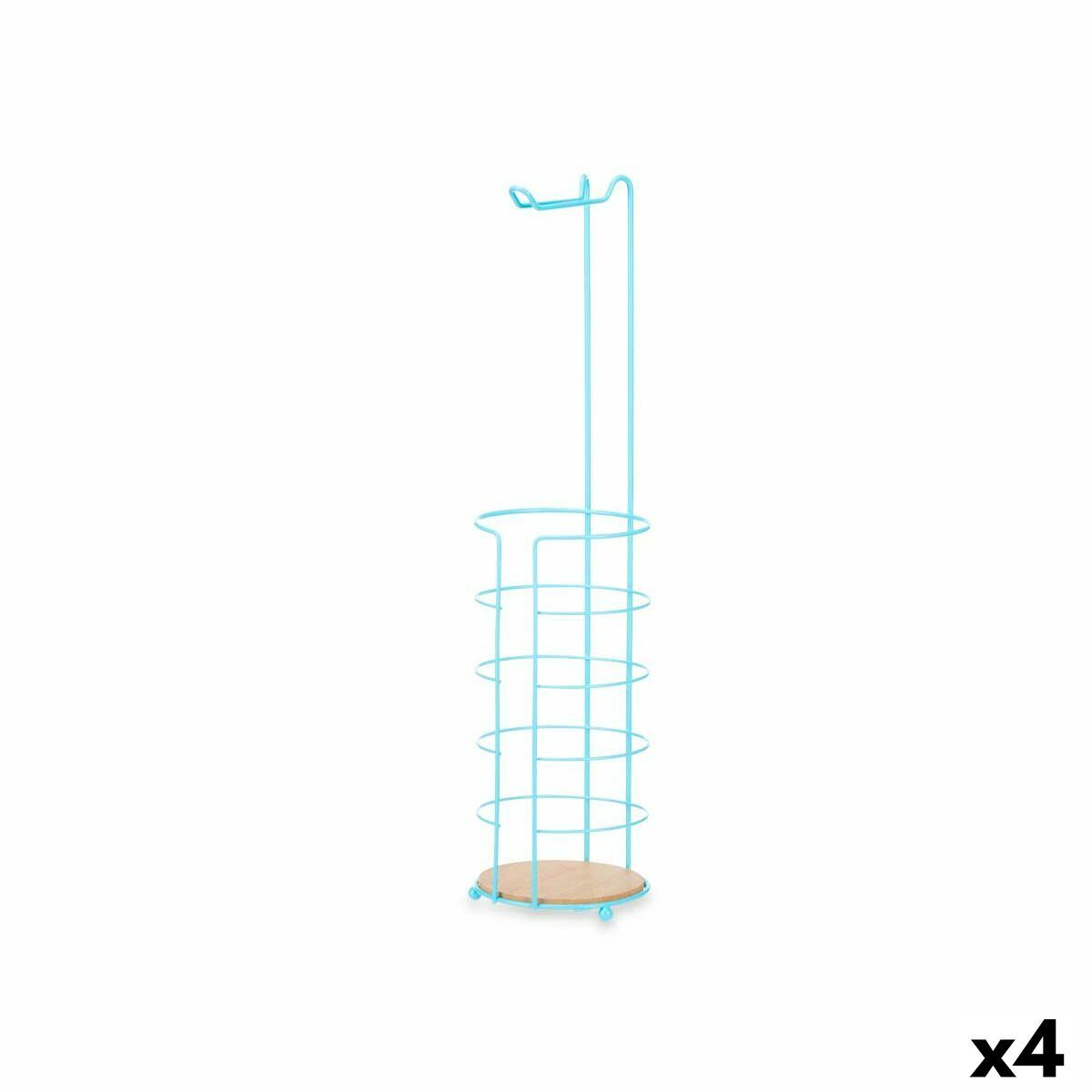 Portarrollos de Papel Higiénico Berilo Azul 16,5 x 63,5 x 16,5 cm (4 Unidades)
