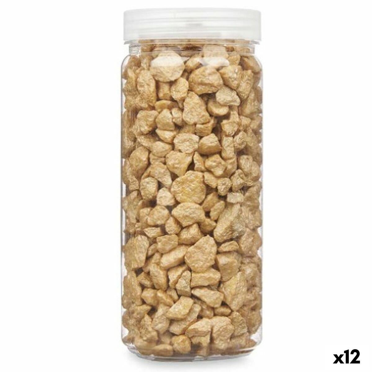 Piedras Decorativas Gift Decor Amarillo 10 - 20 mm 700 g 6,5 x 15,5 x 6,5 cm 6,2 x 15,3 x 6,2 cm 6,5 x 15,8 x 6,5 cm (12 Unidade