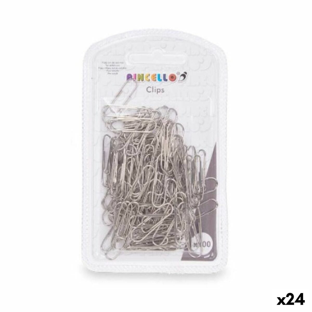 Clips Pincello Plateado Metal Pequeño (24 Unidades)