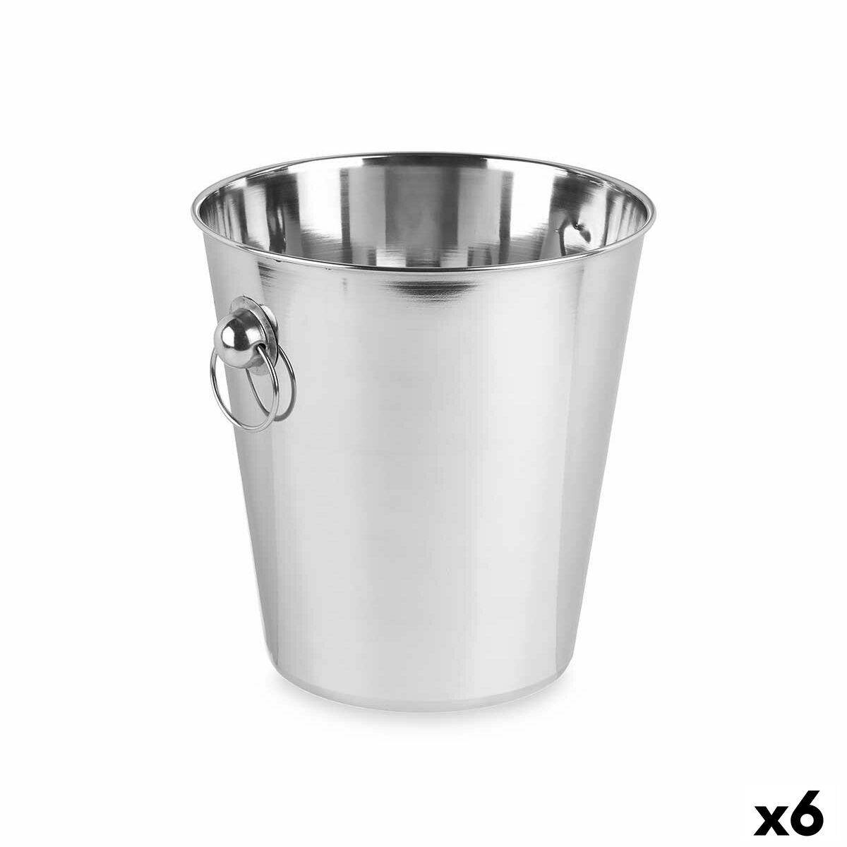 Cubitera Kinvara Plateado Acero Inoxidable 7,9 L 27 x 27 x 25,5 cm 25,5 x 27 x 25,5 cm (6 Unidades)