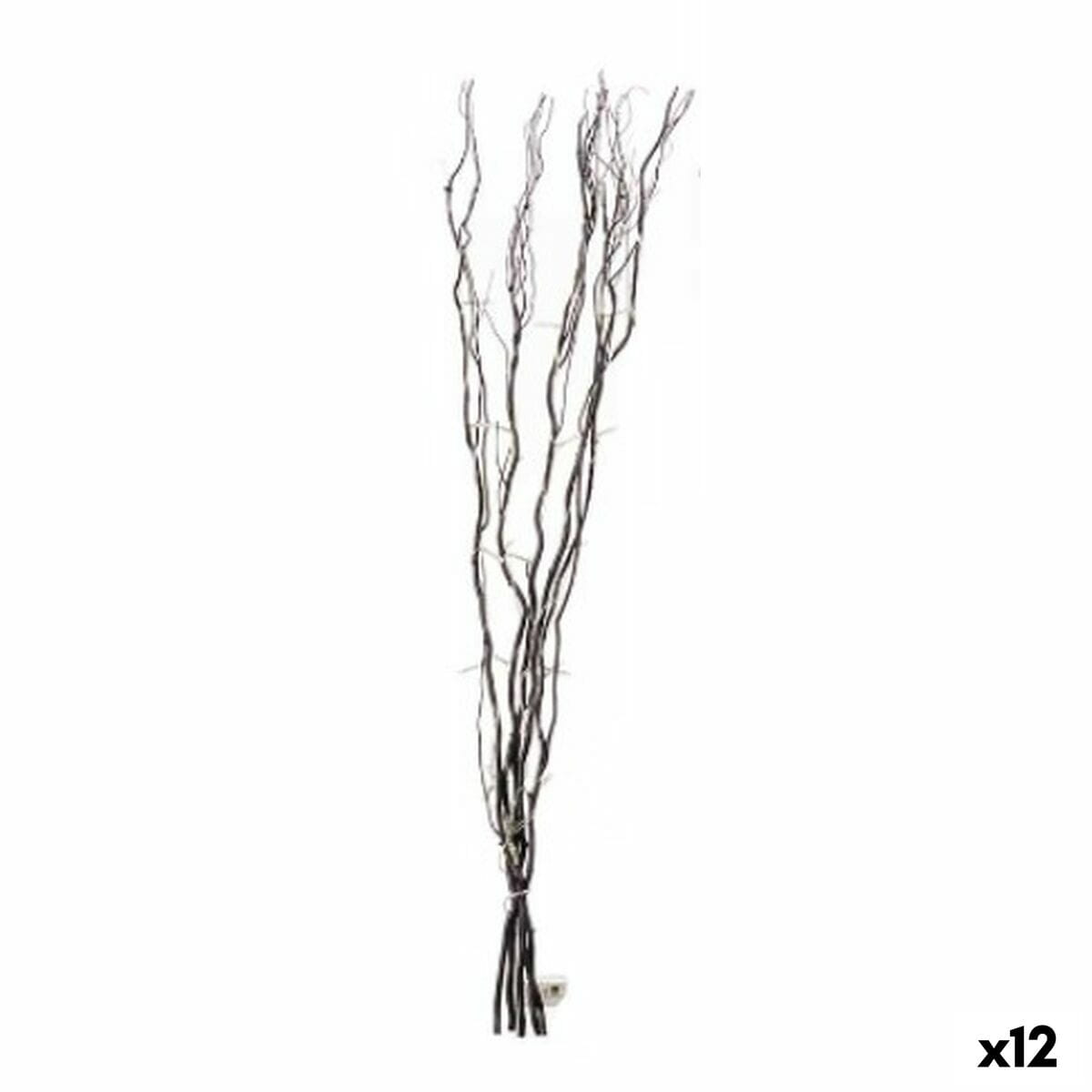 Ramilletes Gift Decor Negro Madera 20 x 90 x 6 cm Luz LED (12 Unidades)
