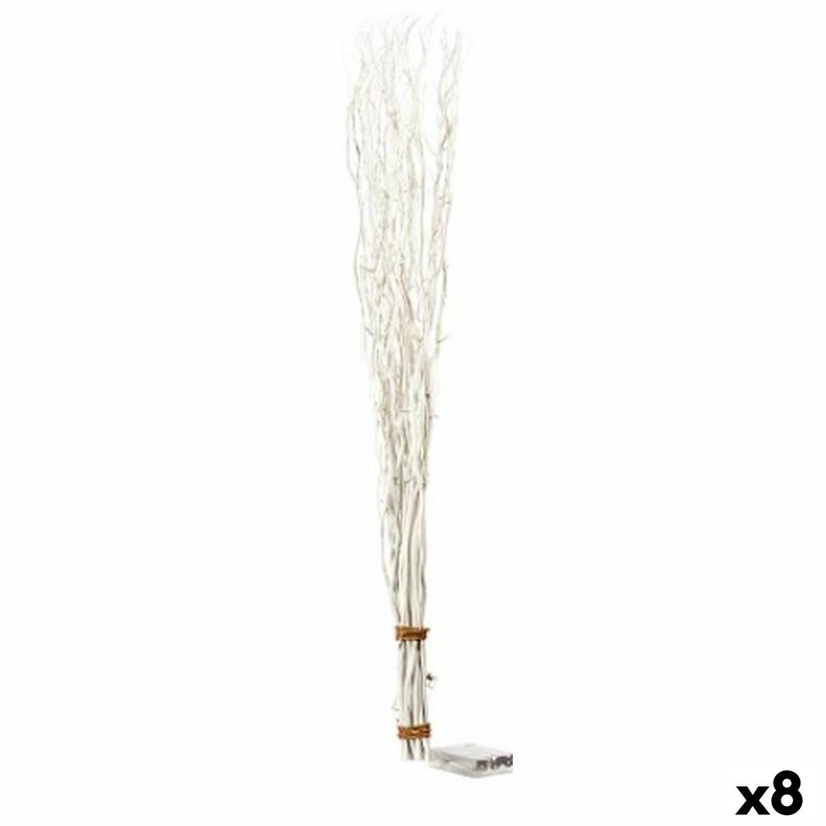 Ramilletes Gift Decor Blanco Madera 10 x 120 x 10 cm Luz LED (8 Unidades)