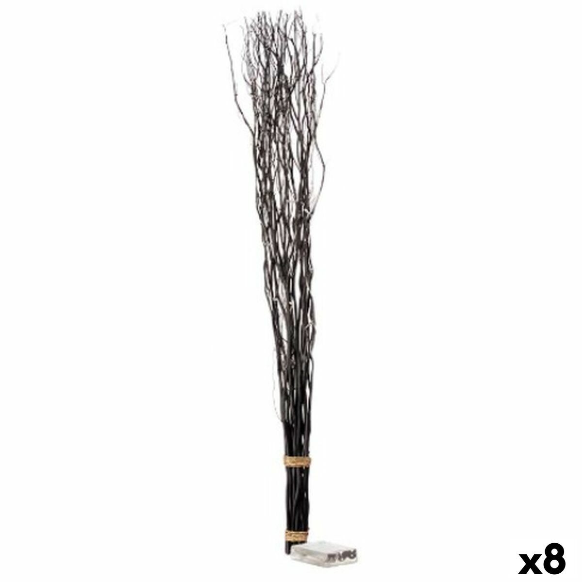 Ramilletes Gift Decor Negro Madera 7,5 x 120 x 7,5 cm Luz LED (8 Unidades)