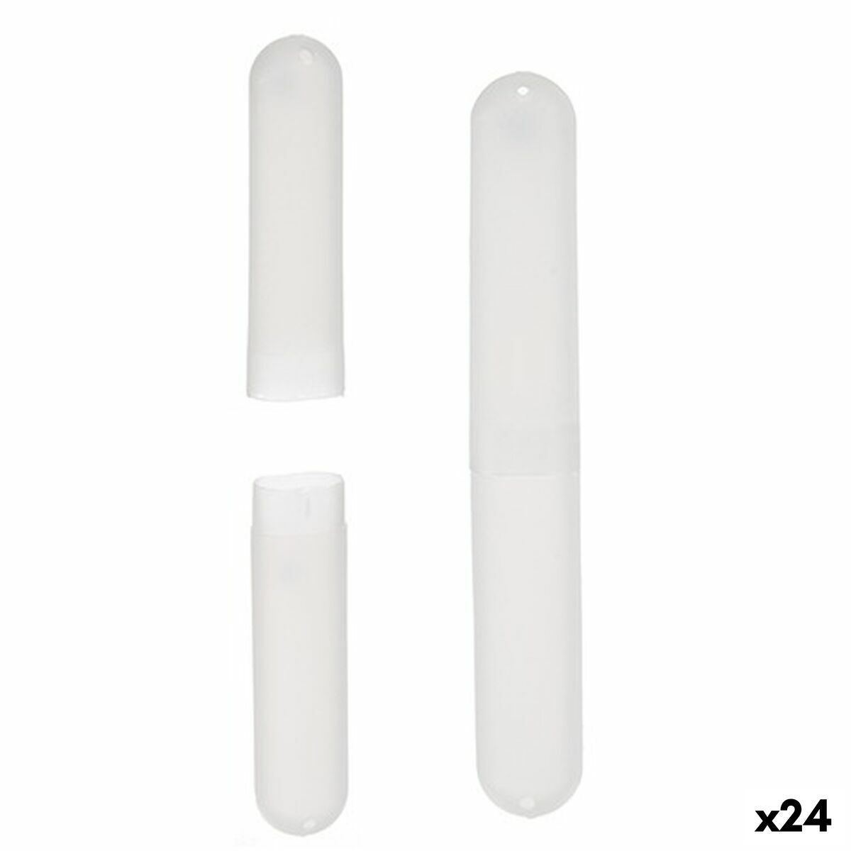 Portacepillos de Dientes Berilo Transparente Polipropileno 20 x 2 x 3 cm (24 Unidades)