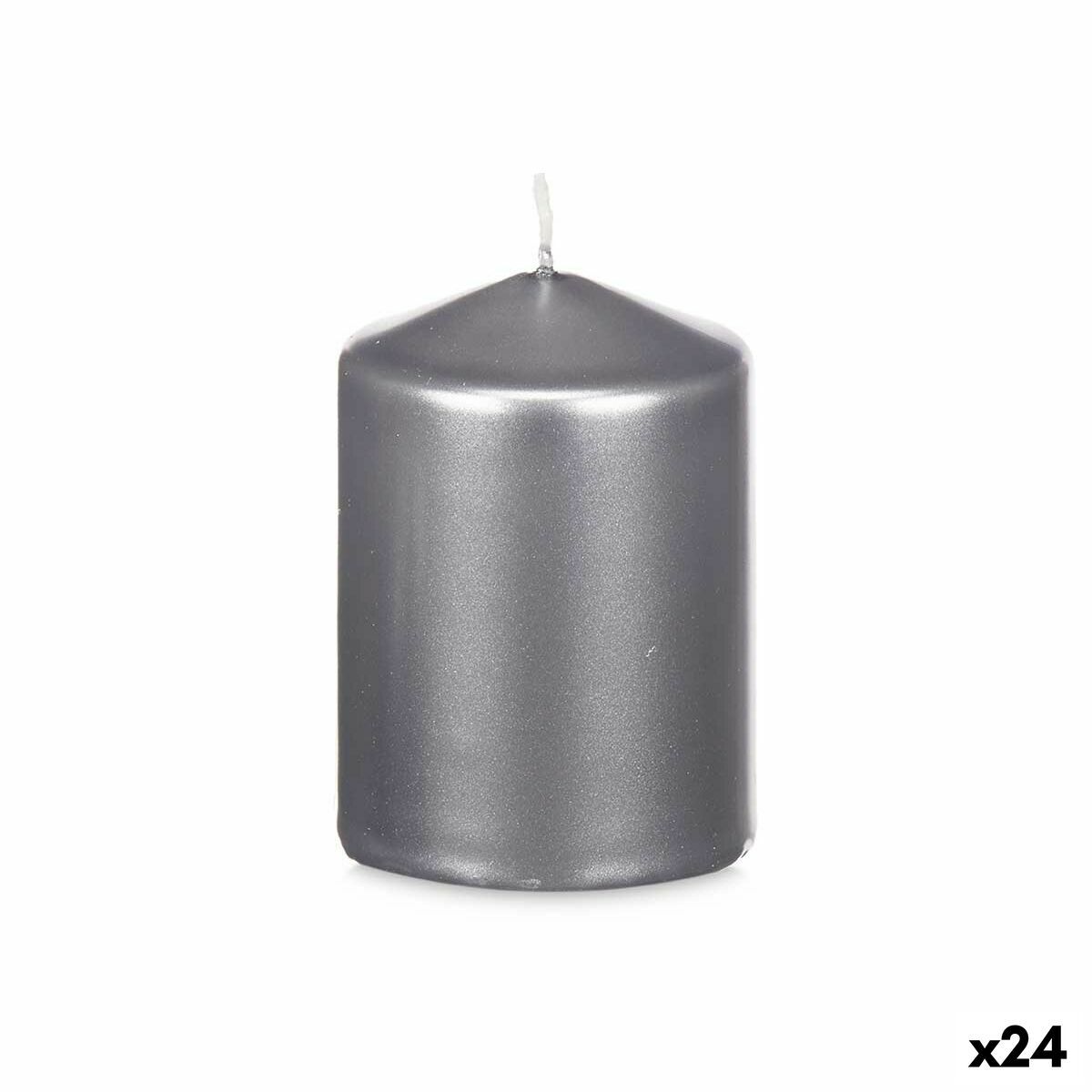 Vela Acorde Plateado 7 x 10 x 7 cm (24 Unidades)