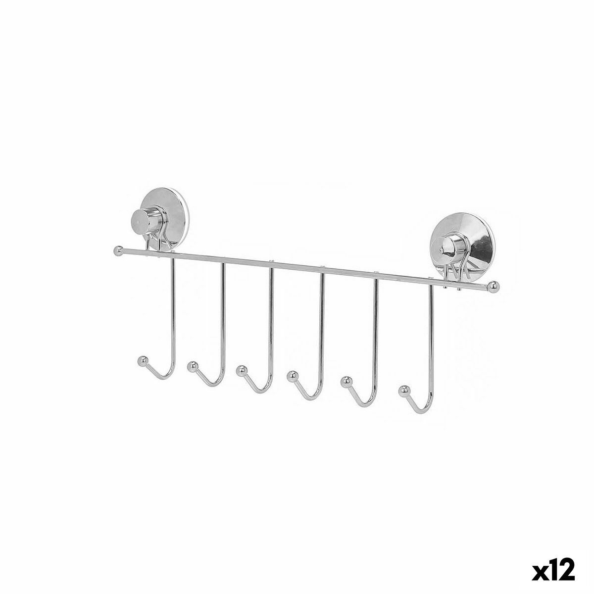 Perchero para Puertas Berilo Metal Acero ABS 39 x 16 x 4,5 cm (12 Unidades)