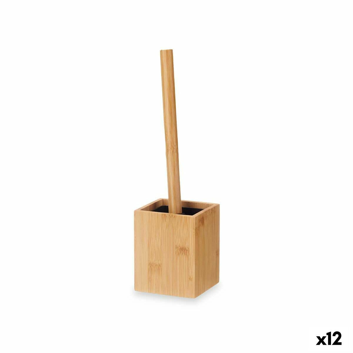 Escobilla para el Baño Berilo Bambú Plástico 10 x 36 x 10 cm (12 Unidades)