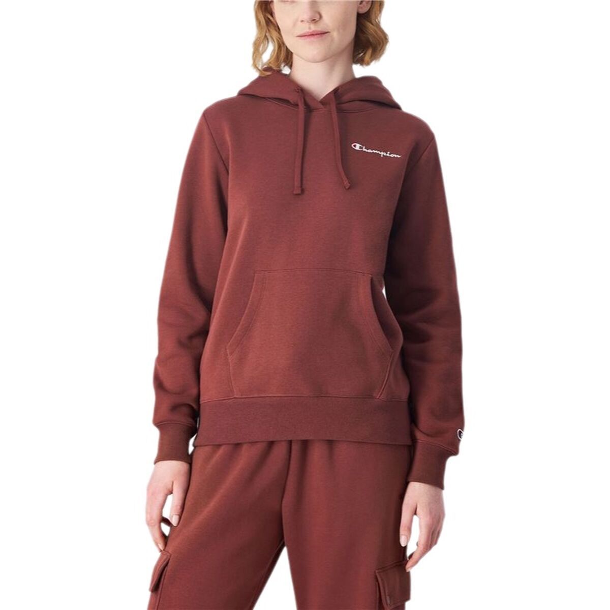 Sudadera con Capucha Mujer Champion Marrón