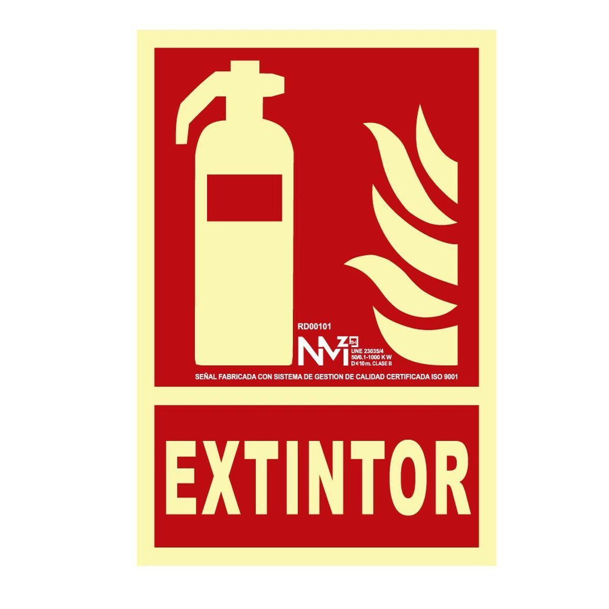 Cartel Normaluz Extintor PVC