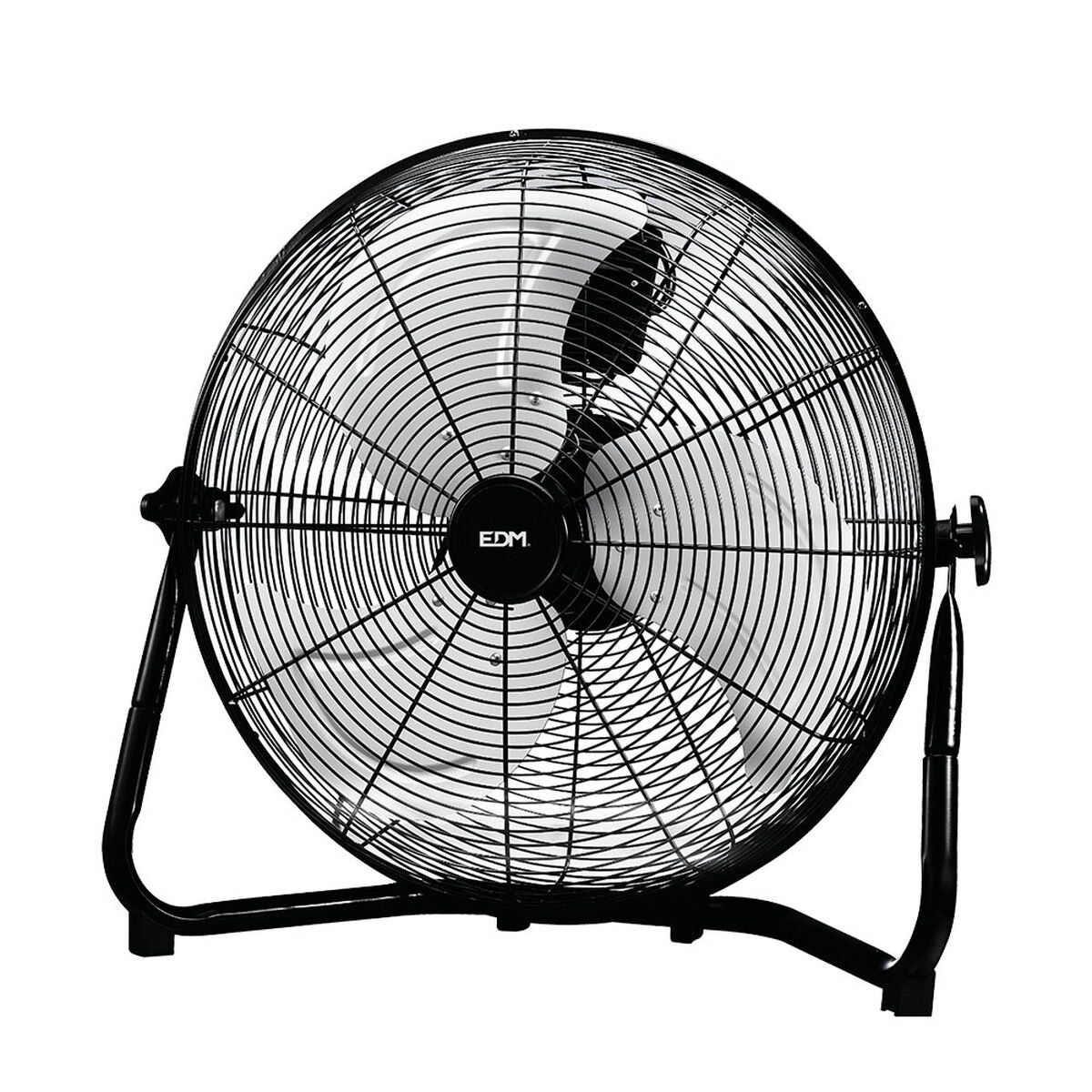 Ventilador de Suelo EDM industrial Ø 50 x 58 cm Negro 130 W