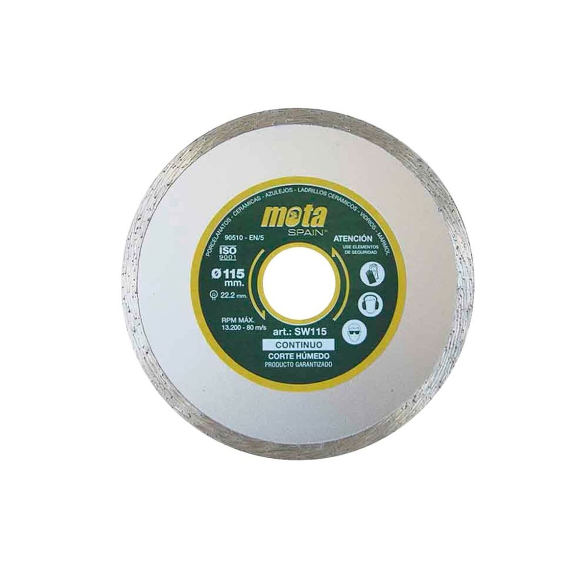 Disco de corte diamantado Mota clp18 sw115-p