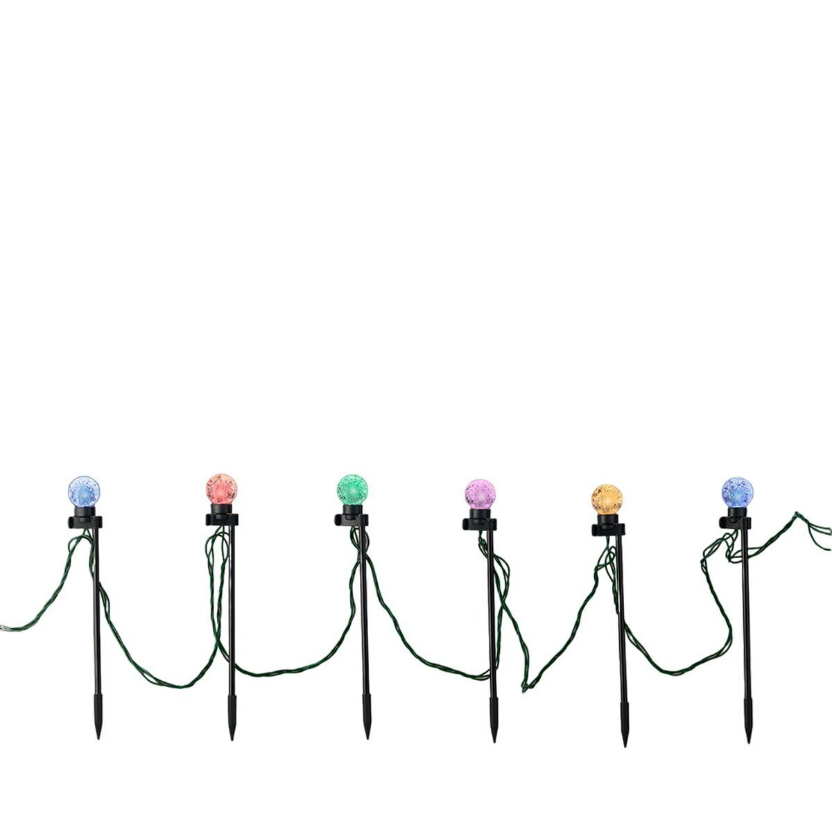 Set de Estacas LED de jardín Lumineo Multicolor 6 W Blanco Cálido 20 Unidades