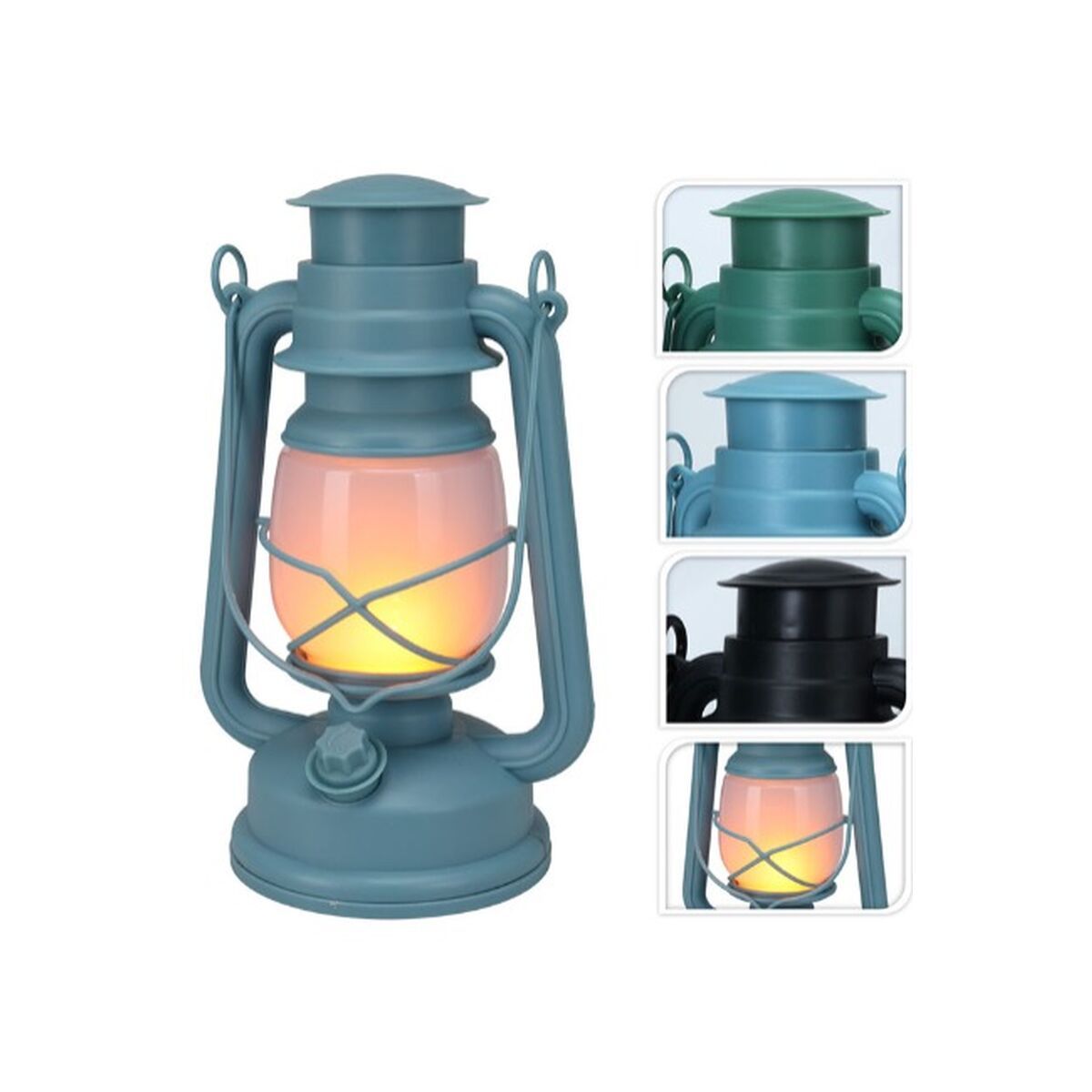 Farol LED Lumineo Azul Verde azul/verde Aluminio 24,5 cm