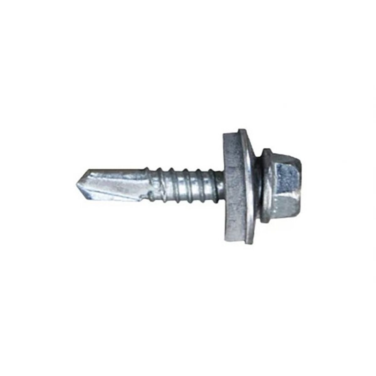 Caja de tornillos CELO 7301 Zincado Ø 6,3 x 38 mm Con Arandela Hexagonal Broca (200 Unidades)